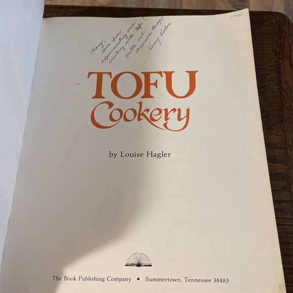 Tofu Cookery By Louise Hagler Vintage Vegetarian Cookbook 1982 - Picture 3 of 8